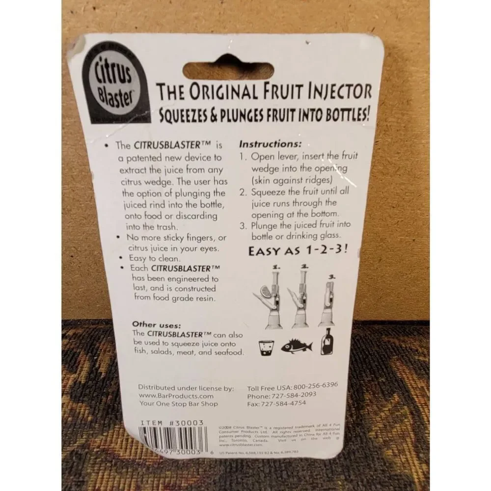 The Original Citrus Blaster Injector and Squeezer- NIP